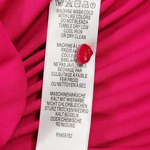 🔹️Anthropologie Adrianna Papell Fuchsia Pleated Short Flutter Sleeve Top Medium - Picture 11 of 12